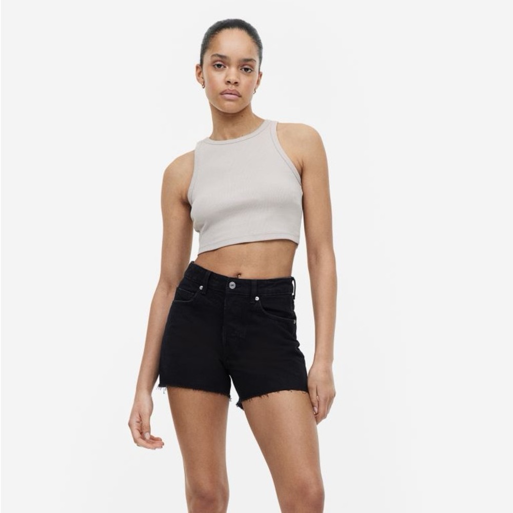 Black Jean Shorts
